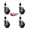 Service Caster 4'' Thermoplastic Rubber Swivel 1-1/2'' Expanding Stem Caster Set with Brake, 4PK SCC-EX20S414-TPRB-TLB-112-4 - alternate 2
